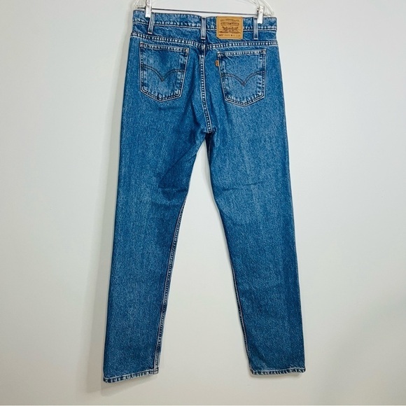 Vintage Levi’s Blue 505 Straight Leg Orange Tab Jeans 36W - Picture 8 of 9